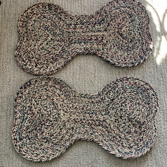 Other - NEW 2 Dog/Cat Rag Rug Bone Shape Placemats 24x14.5 🐶 🐈